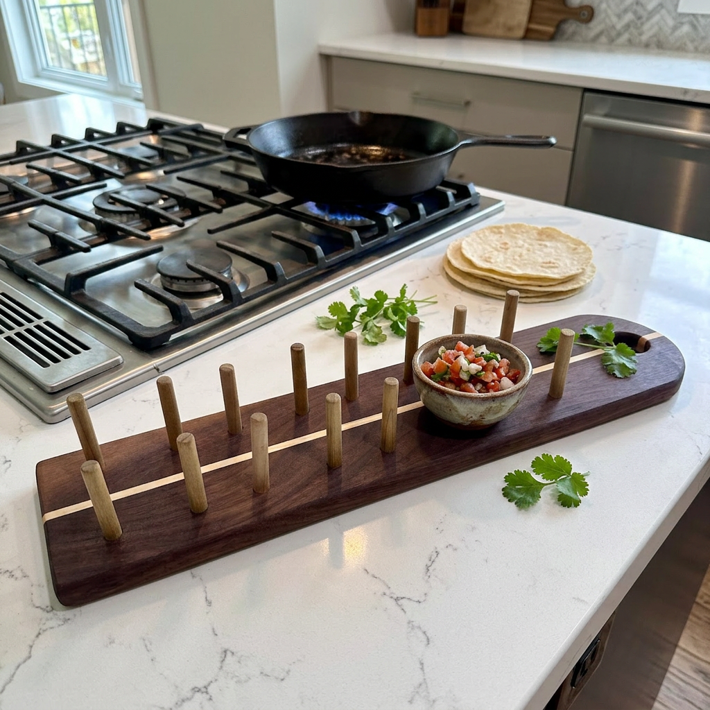 Taco Serving Board: Walnut